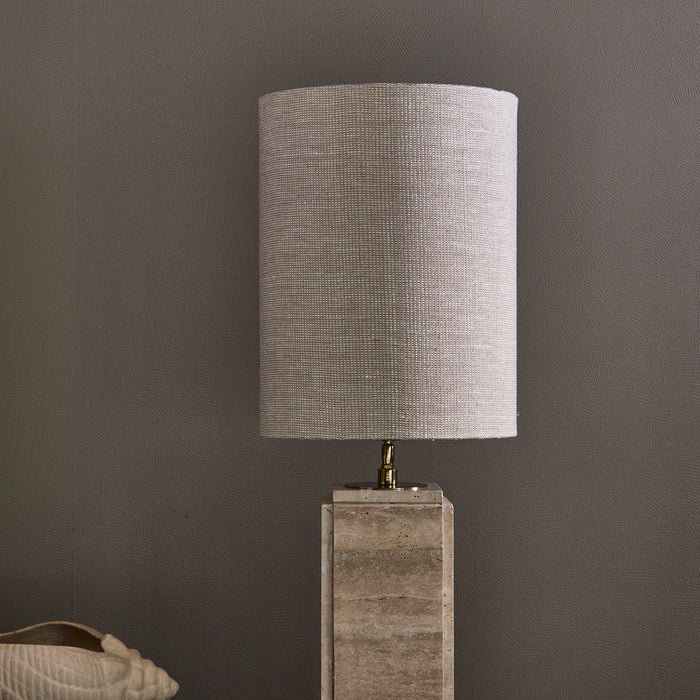 Riviera Maison Lampenkap hoog Beige - Cylinder - Linnen (ØxH) 30x40