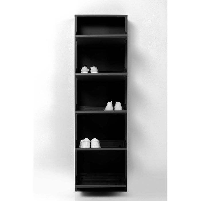 Schoenenkast Caruso 5 laden zwart Kare Design