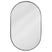 Vtw Living - Wandspiegel - Ovaal - Zwarte Rand - Metaal - 50 x 80