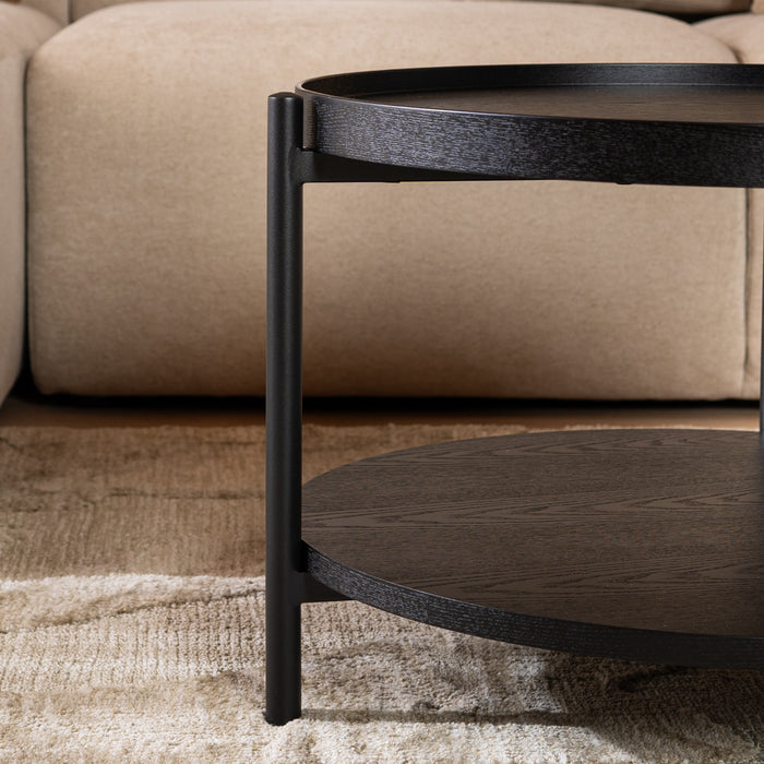 Bronx71 Salontafel Rio Ø58 cm zwart eiken