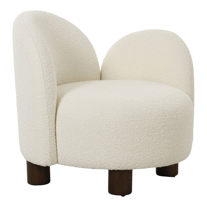 Rebellenclub Lillo Fauteuil - Wit Bouclé - Rechts