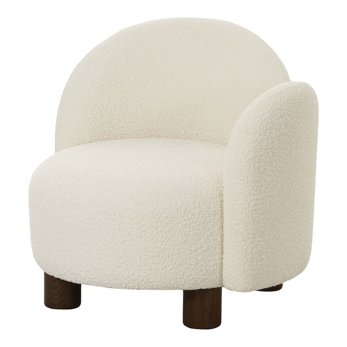 Rebellenclub Lillo Fauteuil - Wit Bouclé - Rechts