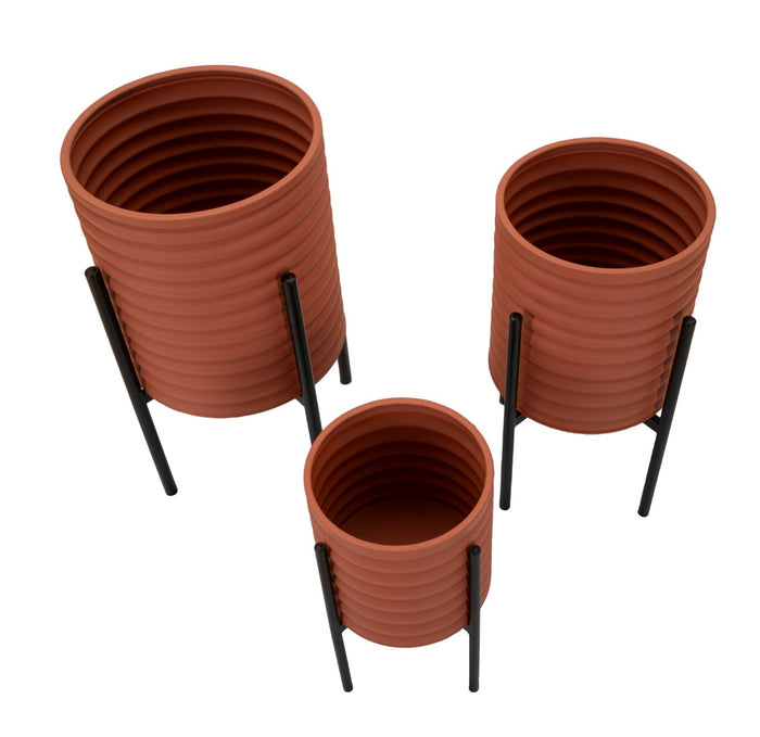 Mauro Ferretti Milly Gekleurde metalen vaashouder set 3 stuks