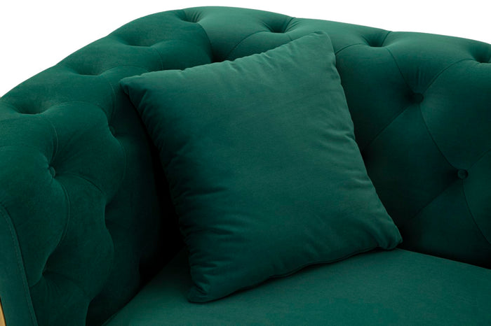 Mauro Ferretti Emy Bank in metaal en groen fluweel met kussens