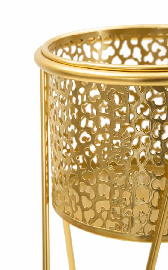 Mauro Ferretti Glod Set van 2 vazenhouders in goud metaal