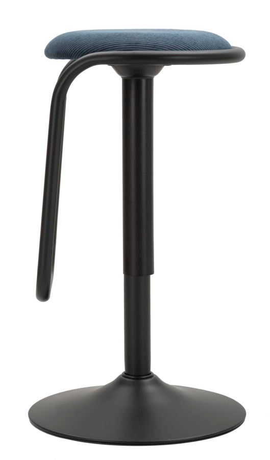 Mauro Ferretti Destiny Blauwe stoffen barkruk