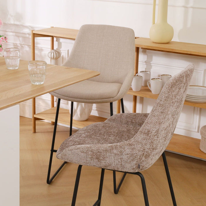 Nolon Nino-Isa Barkruk Bruin - Stof - Zwart Onderstel - 75 cm