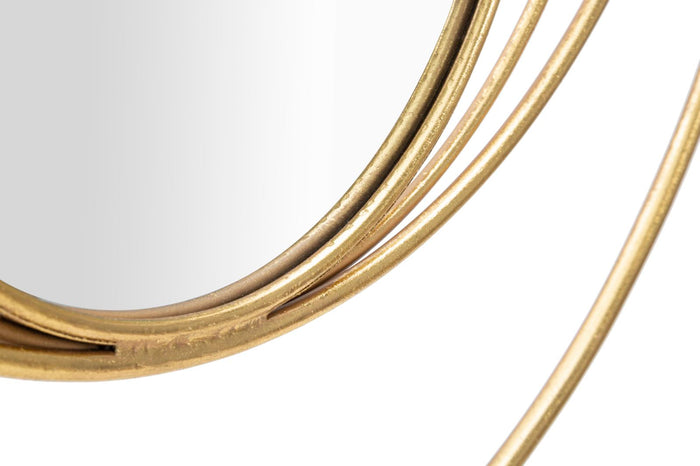 Mauro Ferretti Arc Wandspiegel met gouden metalen cirkels