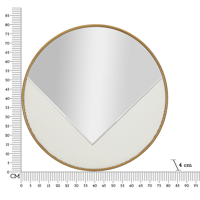 Mauro Ferretti Tolosa Ronde wandspiegel in wit hout