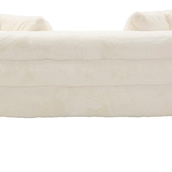 Mauro Ferretti Soffy Sofa 2 stoelen in metaal en witte stof