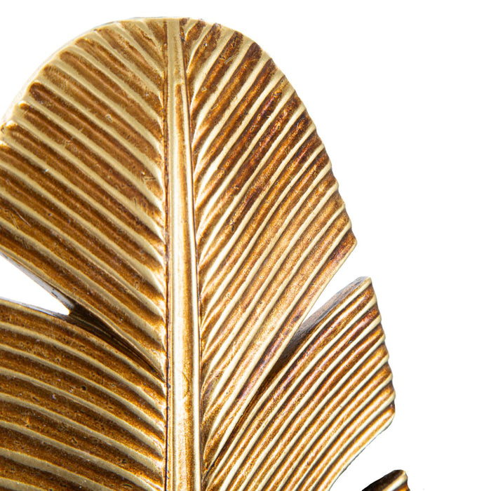 Mauro Ferretti Leaf Wandkandelaar in gouden harsblad