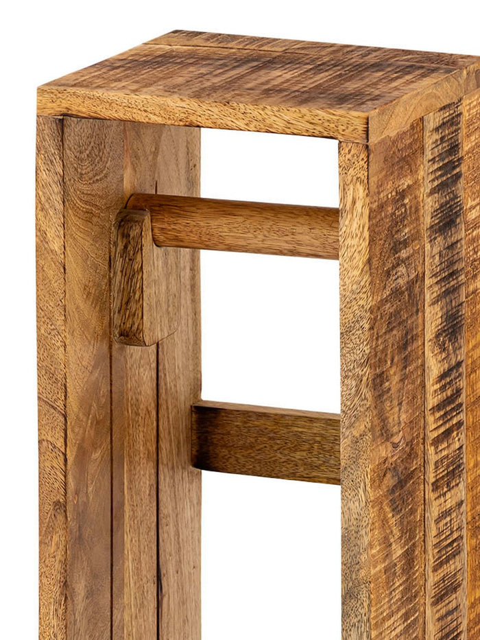 SVJ Toiletpapierhouder Rechthoekig - 17 x 17 x 65 cm - Hout - Bruin