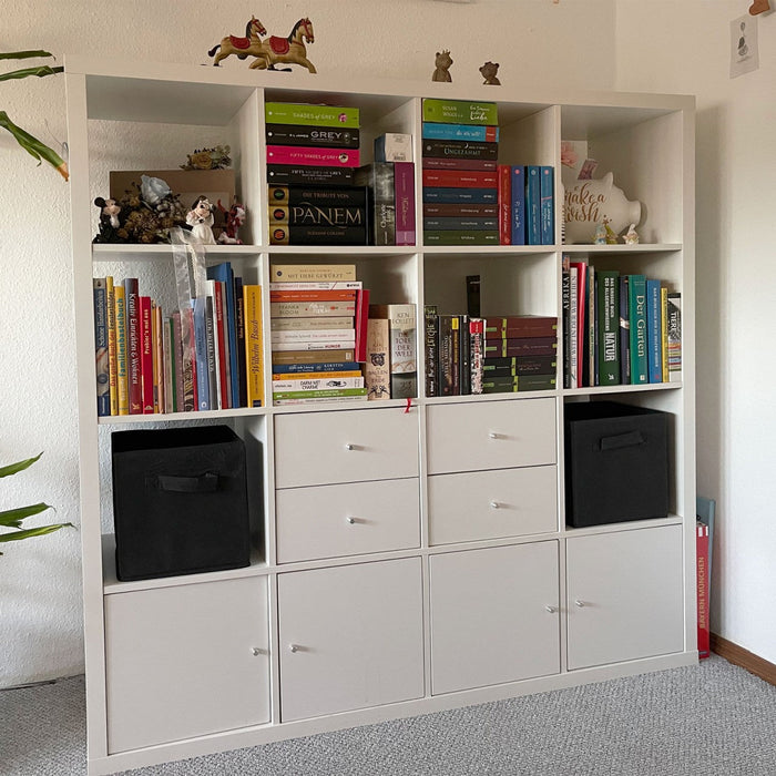 SVJ Opvouwbare Opbergbox Vierkant - 27x28x27 cm - Zwart - Set van 6