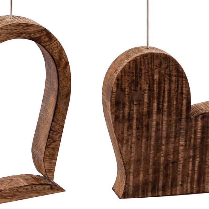 SVJ Fotolijstje - 3 x 18 x 16 cm - Hout - Bruin - Set van 2