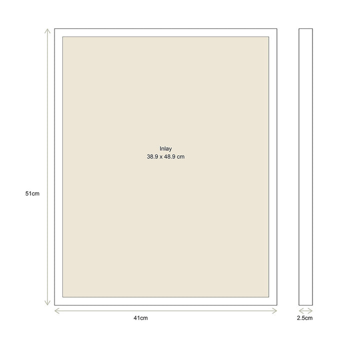 vtwonen - Fotolijst - Hangend fotolijstje - Bruin - Hout - 41x51x2.5cm