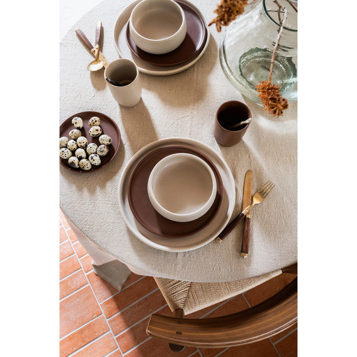 vtwonen - Ontbijtborden - Bruin - Keramiek - 17cm - Serviesset van 4