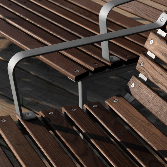 HAY Traverse Tuinbank 2,5-zits met Armleuning - Essenhout