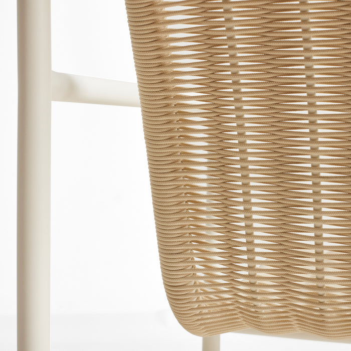 HAY Palissade Cord Lounge Chair Low - Crème Wit