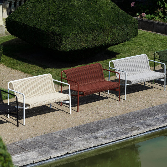 HAY Palissade Cord Tuinbank 2,5-zits met Armleuning - Crème Wit