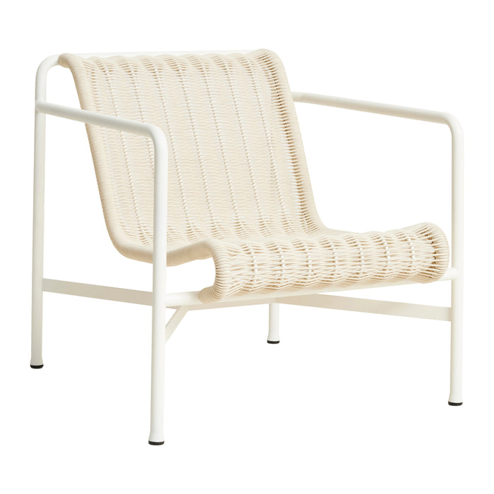 HAY Palissade Cord Lounge Chair Low - Crème Wit