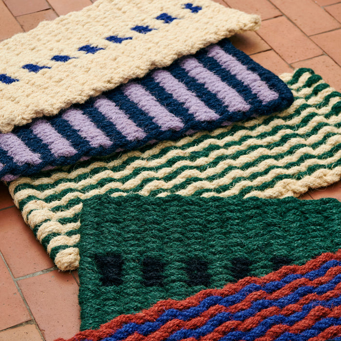 HAY Coco Deurmat - Groen / Wit