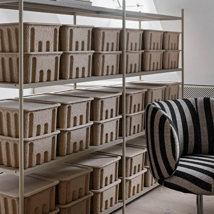 Ferm Living Paper Pulp Opbergdoos L - Set van 2 - Bruin