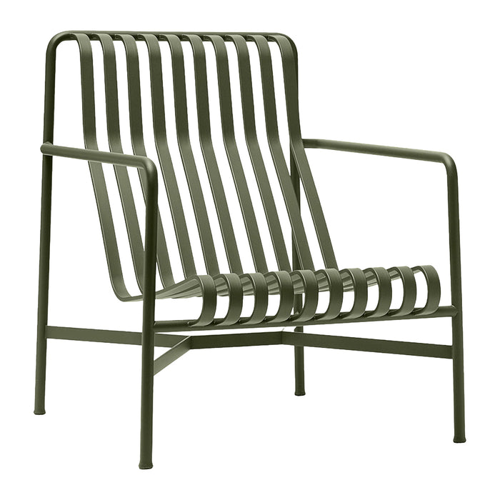 HAY Palissade Lounge Chair High - Olijfgroen