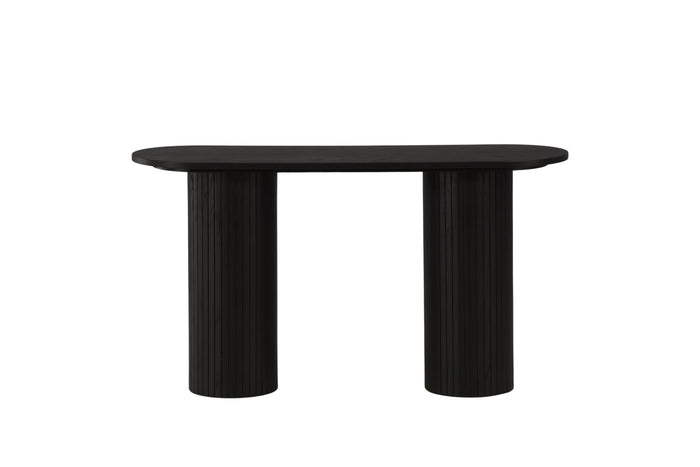 Fjôrd - Sidetable Zwart 130cm - Fineer - Bianca