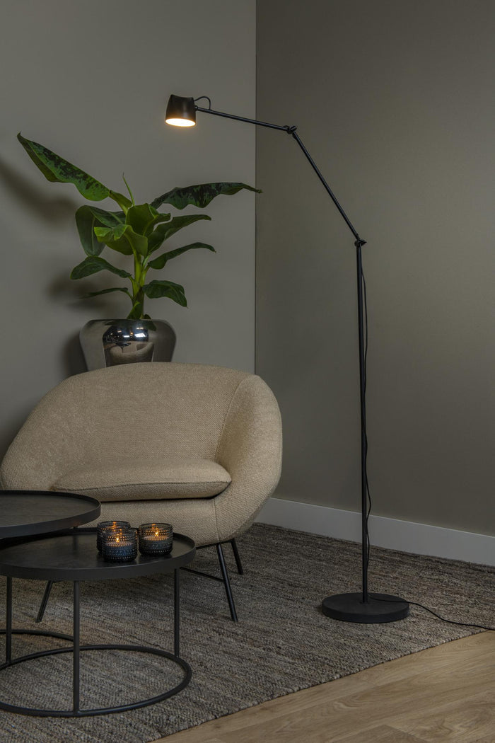 Lucide MILNE Vloerlamp - Zwart
