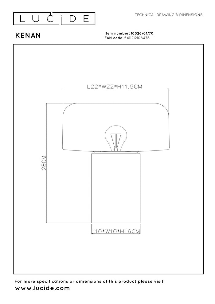 Lucide KENAN Tafellamp - Hout