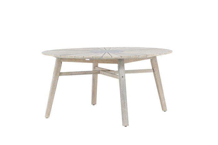Fjôrd - Eettafel Wit Ø150cm - Acaciahout- Rives