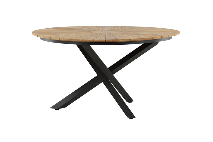 Fjôrd - Eettafel Zwart Ø140cm - Teakhout - Mexico