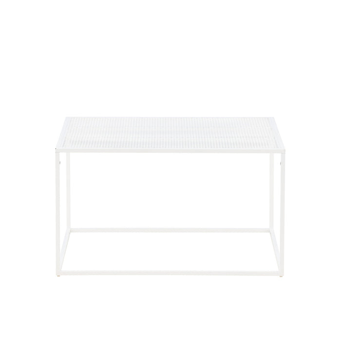 Fjôrd - Salontafel Wit 80cm - Staal - Netz