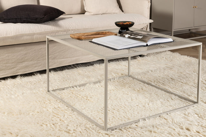Fjôrd - Salontafel Beige 80cm - Staal - Netz
