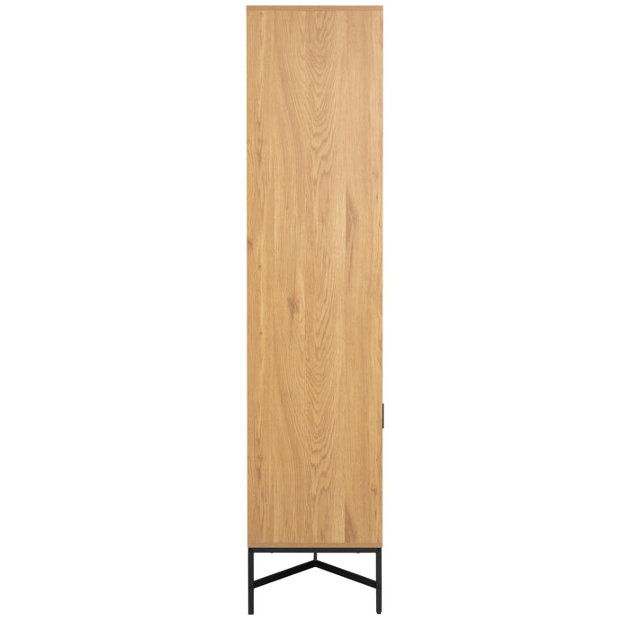 Giga Living - Vitrinekast Naturel Eikenlook - 80x40x180cm - Juna