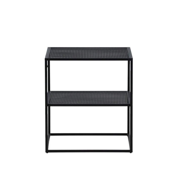 Fjôrd - Bijzettafel Zwart 65cm - Staal - Netz