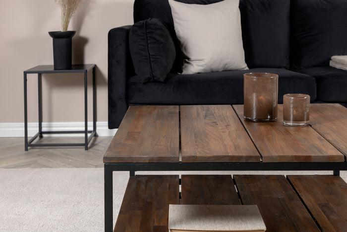 Fjôrd - Salontafel Zwart 80cm - Teakhout - Padang