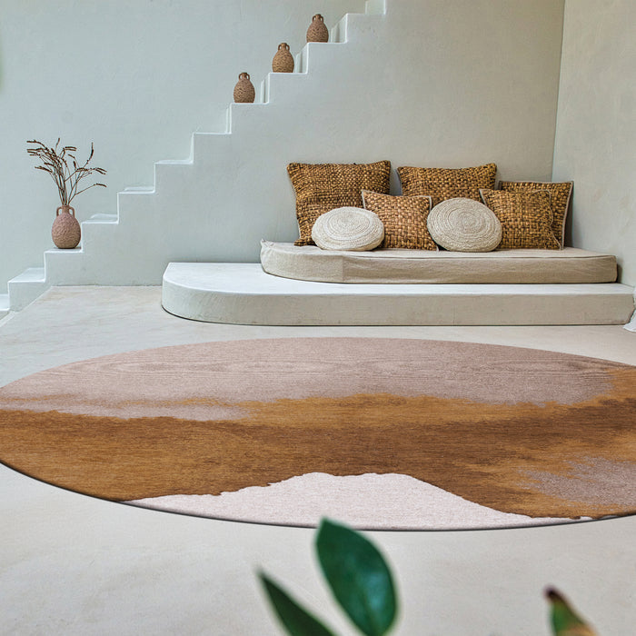 Louis de Poortere Lagoon Vloerkleed Ø 140 cm - Chestnut Meditation