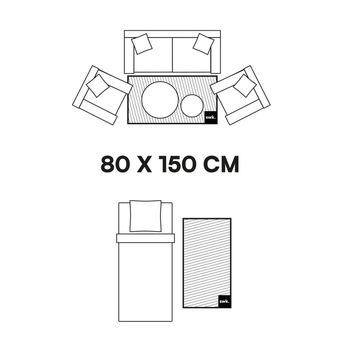 sweeek - Interieur tapijt met etnische bogen, beige en crème