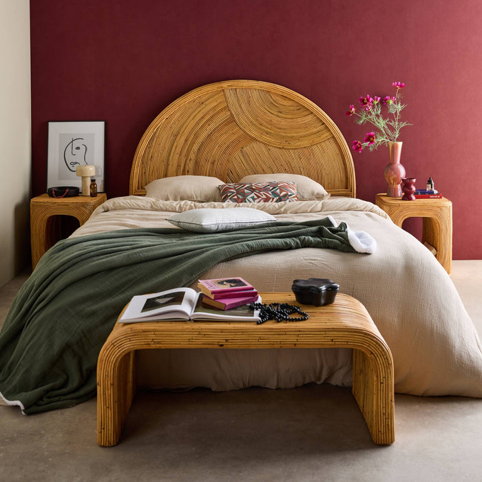 sweeek - Natuurlijk rotan hoofdbord