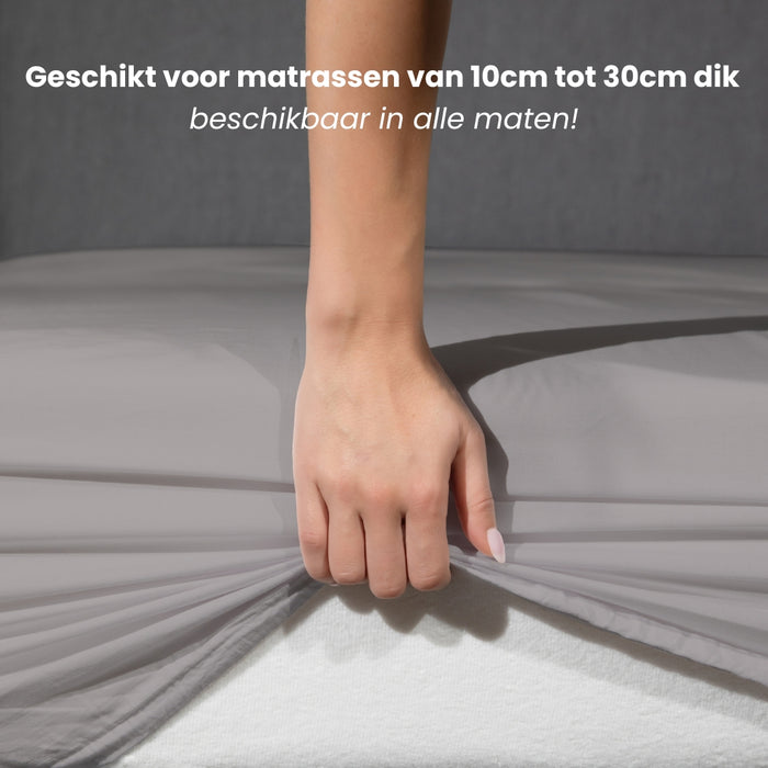 Superieur - Hoeslaken - Katoen - Grijs - 120x200cm