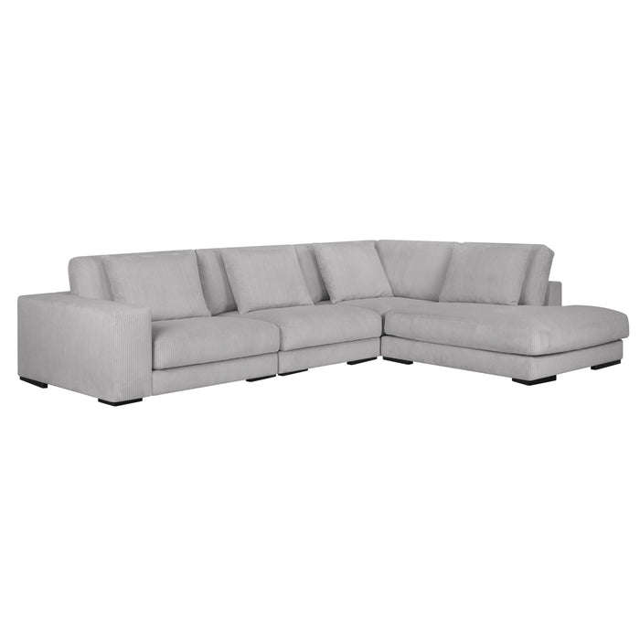 by fonQ Snug 4-zits Hoekbank met Chaise Longue Rechts - Lichtgrijs