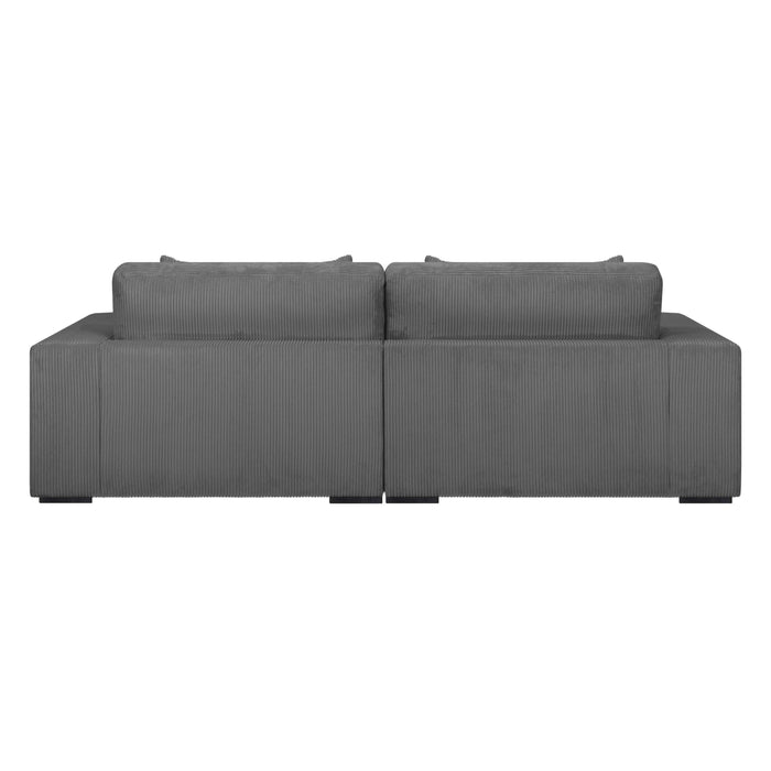 by fonQ Snug 2-zits Hoekbank met Chaise Longue Links - Donkergrijs