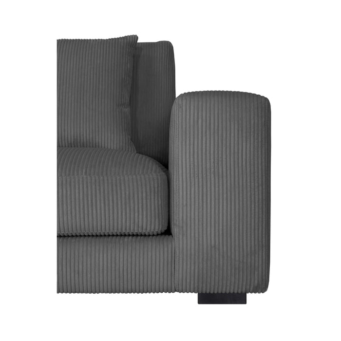 by fonQ Snug 2-zits Hoekbank met Chaise Longue Links - Donkergrijs