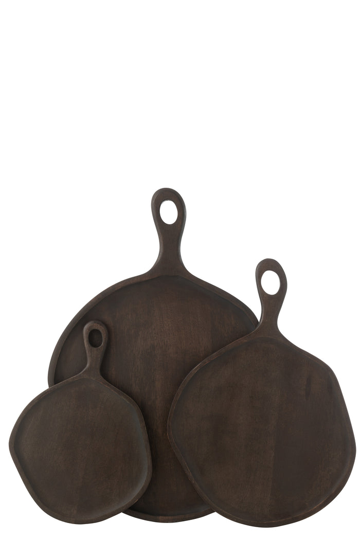 J-Line snijplank Goa Wenge - mangohout - zwart - large