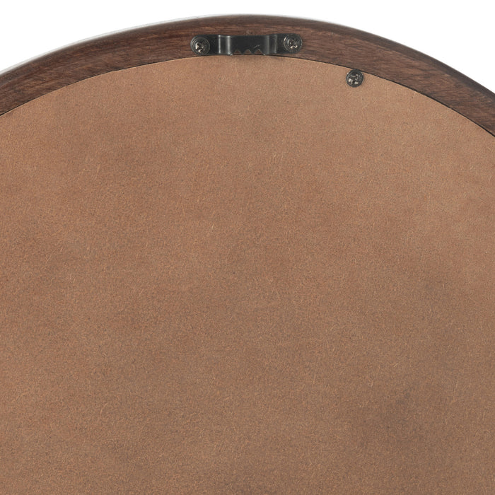 J-Line spiegel Whisp Mango - hout - bruin - large - Ø 59 cm