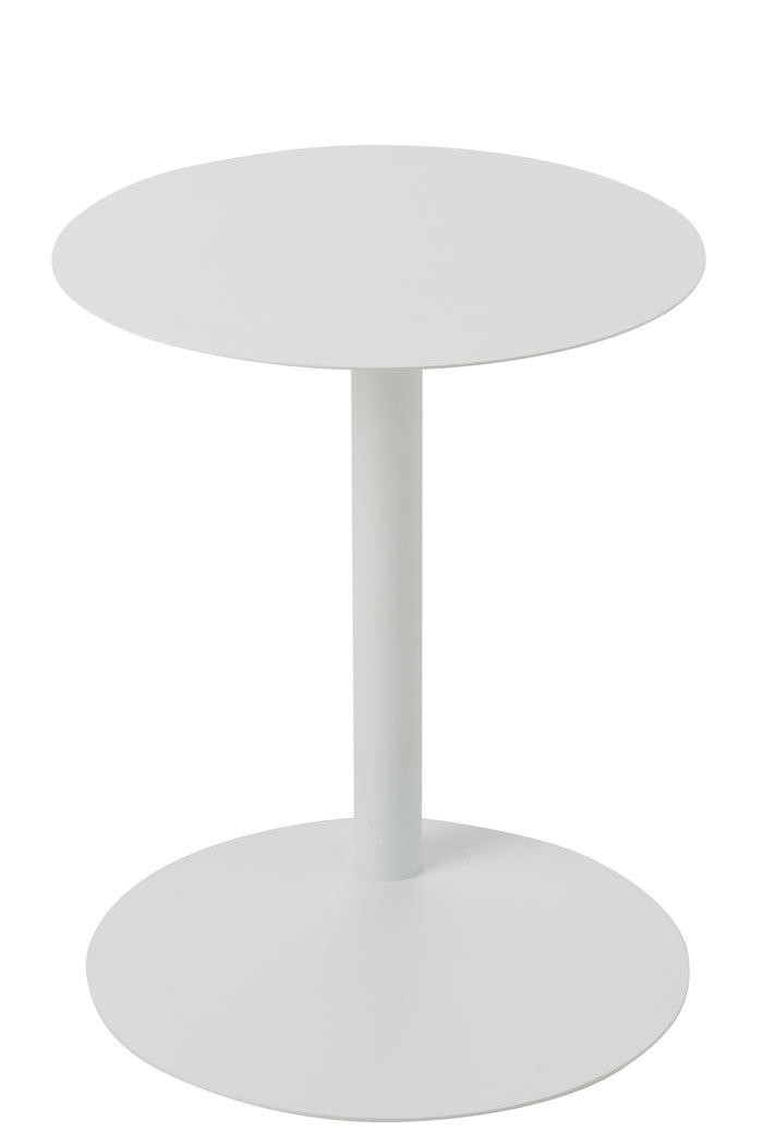 J-Line bijzettafel Rond - metaal - wit