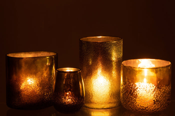 J-Line windlicht Spiegel - glas - groen - extra large