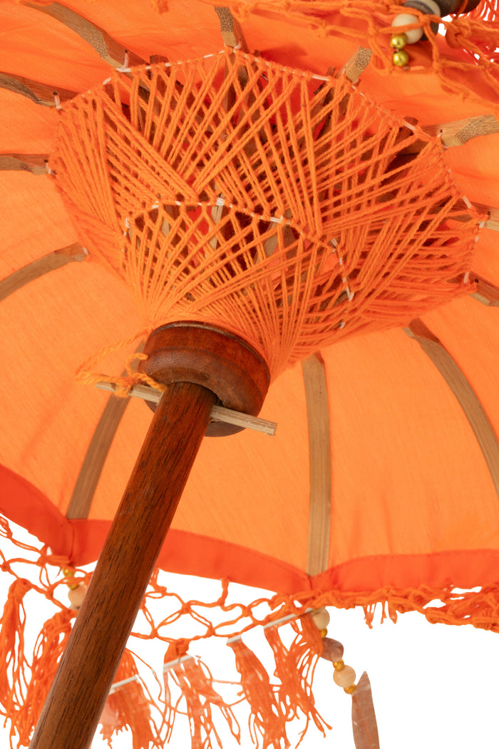 J-Line parasol Dayu - katoen|hout - oranje - small