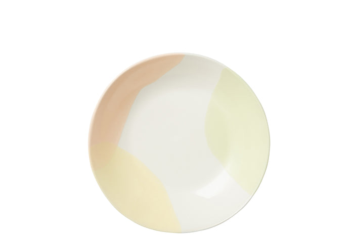 J-Line bord Diep Punt - porselein - mix - 4 stuks